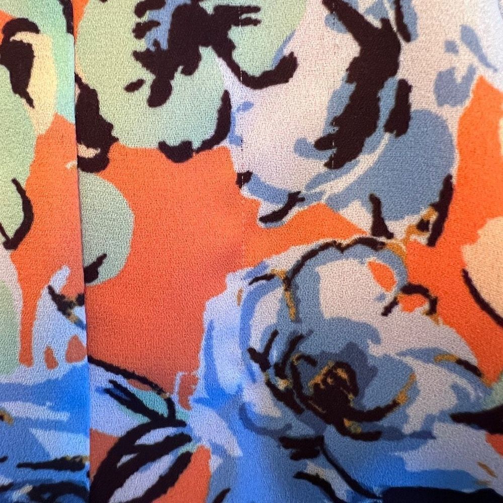 19 Cooper KEYHOLE RUFFLE MIDI DRESS IN CORAL FLORAL Size XS - Picture 12 of 16